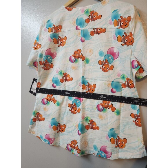 Finding Nemo Cherokee Scrubs Tooniforms Disney V Neck Top TF727 FNNB Large NWT - Picture 6 of 6